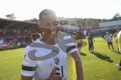 Toto-Pokal Finale; Würzburger Kickers - FC Ingolstadt 04; Sieg Jubel Freude Toto-Pokalsieg Marcel Costly (22, FCI)