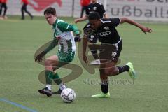 Landesliga Bayern - U17 - B-Junioren - Saison 2022/2023 - FC Ingolstadt 04 II - SV Schalding - Heining  - Ndukwu Dickson schwarz FCI  - Martin Prenaj
 grün Schalding - Foto: Meyer Jürgen