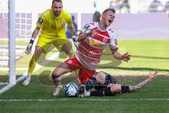 3. Liga; SSV Jahn Regensburg - FC Ingolstadt 04; Torchance Ryan Malone (16, FCI) Breunig Louis (16 Jahn) Torwart Gebhardt Felix (1 Jahn)