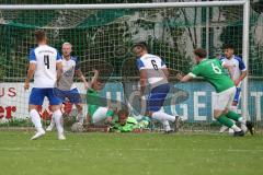 Toto-Pokal - Saison 2023/2024 - FC Gerolfing - TSV Rohrbach - Raymond Kreizer grün #4 Gerolfing - Alexander Deuschle Torwart Rohrbach - Foto: Meyer Jürgen