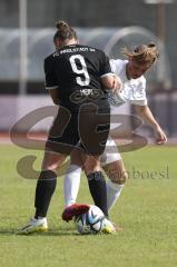 2. Fußball-Liga - Frauen - Saison 2023/2024 - FC Ingolstadt 04 - SV Meppen - Leonie Heim (Nr.9 - FCI Frauen) - Seyen Ayleen weiss Meppen- Foto: Meyer Jürgen