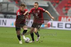 3. Fußball-Liga - Saison 2020/2021 - FC Ingolstadt 04 - FC Viktoria Köln - Dennis Eckert Ayensa (#7,FCI)  - Filip Bilbija (#35,FCI) - Foto: Meyer Jürgen