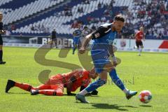 2.BL; Hannover 96 - FC Ingolstadt 04; Patrick Schmidt (32, FCI) Tor Jubel Treffer Abseits Torwart Martin Hansen (1 Hannover)