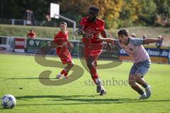Kreisliga - Saison 2026/27 - SV Zuchering - VFB Eichstätt II - Niklas Matzel rosa Eichstätt II  - Glenn Heicappell rot Zuchering - Foto: Meyer Jürgen
