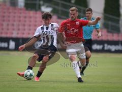 *Bayernliga Nord - Saison 2026/27 - FC Ingolstadt 04 II - FSV Stadeln - Maximilian Wagner (Nr.20 - FCI II) - Leon Siefert rot Stadeln - Foto: Meyer Jürgen