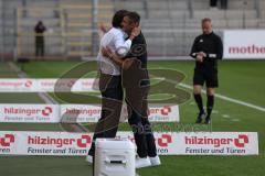 3.Liga - Saison 2023/2024 - SC Freiburg II - FC Ingolstadt 04 - Cheftrainer Michael Köllner (FCI) - Sportdirektor Ivica Grlic (FCI) nach dem Spiel -  - Foto: Meyer Jürgen