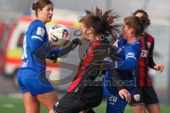 ***2. Bundesliga Frauen - Saison 2025/26 - FC Ingolstadt 04 Frauen - SV Meppen - Stefanie Reischmann (Nr.24 - FC Ingolstadt Frauen I)) - Schouwstra Chantal blau Meppen - Foto: Meyer Jürgen