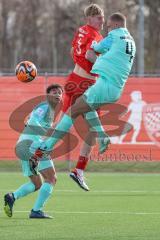 A-Junioren Bundesliga  - Saison 2023/24 - A-Junioren - FC Ingolstadt 04 - TSV 1860 München - Luca Lechner (Nr.5 - FC Ingolstadt 04 A-Jugend) - Faßmann Lasse blau München - Foto: Meyer Jürgen