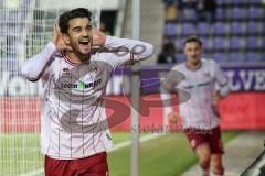 3. Liga; Erzgebirge Aue - FC Ingolstadt 04; Tor Jubel Treffer Fredrik Carlsen (8, FCI)