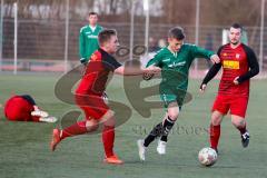 Testspiel - Bezirksfreundschaftsspiel - SV Kasing - TV Aiglsbach - Timo Lackner rot Kasing - Fabian Rasch rot Aiglsbach - Foto: Jürgen Meyer