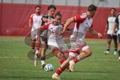 Kreisliga- Saison Saison 2026/27 -  SV Türkisch Ingolstadt - TSV Ober./Unterhaunstadt - Osman Tarik Camdal weiss Türkisch - Cem Hezer grau Ober./Unterh.stadt  - Foto: Meyer Jürgen