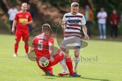 Kreisliga - Saison 2024/25- SV Kasing - TSV Kösching-  - Christian Hartwig weiss Kasing - Gerard Gläser rot Kösching - Foto: Meyer Jürgen