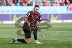 3. Liga; FC Ingolstadt 04 - 
SV Sandhausen; Pascal Testroet (37, FCI) ärgert sich