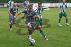 Landesliga - Saison 2025/26 - SV Manching - TSV Jetzendorf - Dzenis Seferovic (Nr.6 - SV Manching) - Frederic Rist grau Jetzendorf - Foto: Meyer Jürgen