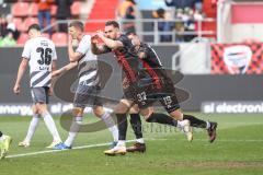 3. Liga; FC Ingolstadt 04 - SV Sandhausen; Tor Jubel Treffer Ausgleich 1:1 Pascal Testroet (37, FCI) Mladen Cvjetinovic (19, FCI)