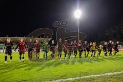 3. Liga; TSV Havelse - FC Ingolstadt 04; Sieg Jubel Freude 2:6 Spieler bedanken sich bei den mitgereisten Fans Tanz