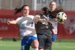 2. Bundesliga Frauen - Saison 2024/25 - FC Ingolstadt 04 Frauen - SC Sand - Homann Sanja weiss Sand - Winter Mara (Nr.2 - FCI Frauen) - Foto: Meyer Jürgen