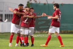 Kreisliga - Saison 2023/2024 - Türk SV Ingolstadt - TSV Mümchsmünster - Der 1:1 Ausgleichstreffer durch Steven Spieß rot Türk Sv - jubel - Foto: Meyer Jürgen