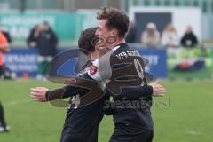 Bezirksliga - Saison 2024/25 - FC Gerolfing - VFB Eichstätt II - Der 0:1 Führungstreffer durch Samuel Schmid schwarz Eichstätt - jubel -  - XXXXX - Foto: Meyer Jürgen