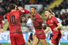 3. Liga; SSV Ulm - FC Ingolstadt 04; Tor Jubel Treffer 0:3 Marcel Costly (22, FCI) Jasper Maljojoki (23, FCI) Dennis Kaygin (10, FCI)