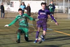 Freundschaftsspiel - Saison 2025/26- TSV Gaimersheim - VFR Neuburg - Nikolai Krzyzanowski lila Neuburg - Torwart Sebastian Hirschbeck (Nr.1 - TSV Gaimersheim) - Foto: Meyer Jürgen