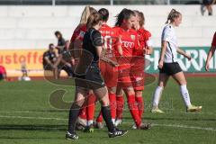 2. Fußball-Liga - Frauen - Saison 2022/2023 - FC Ingolstadt 04 - FSV Gütersloh - Der 1:0 Führungstreffer durch per Handelfmeter durch Ebert Lisa (Nr.10 - FC Ingolstadt 04 ) - jubel - Foto: Meyer Jürgen