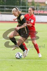 2. Frauen-Bundesliga - Saison 2021/2022 - FC Ingolstadt 04 - SV Meppen - Galvez Estrada (#2 FCI) - Jaron Isabella #24 Meppen - Foto: Meyer Jürgen