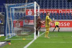 2023_11_11 - 3. Liga - Saison 2023/24 - MSV Duisburg - FC Ingolstadt 04 - Der 0:2 Führungstreffer durch Lukas Fröde (Nr.34 - FCI) - jubel - Pascal Testroet (Nr.37 - FCI) - Torwart Vincent Müller (Nr.1 - MSV Duisburg) - XXXXX - XXXXX - Foto: Meyer Jürgen