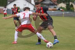 *** Bayernliga Nord - Saison 2025/26 - FC Ingolstadt 04 II - Jahn Regensburg II - Ognjen Draculic (Nr.9 - FC Ingolstadt II) - Schön Lenny weiss Regensburg - Foto: Meyer Jürgen