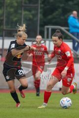 2. Fußball-Liga - Frauen - Saison 2022/2023 - FC Ingolstadt 04 - RB Leipzig - Vidovic Paula (Nr.11 - FC Ingolstadt 04 ) - Graf Luca-Marie schwarz Leipzig - Foto: Meyer Jürgen