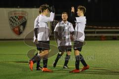 Audi Schanzer Amateur Cup 2022 -  Finale  - TSV Hohenwart - TSV Walpertskirchen -Oscar Appelmann weiss Hohenwart schiesst den 1:0 Führungstreffer - jubel  - 
Foto: Jürgen Meyer