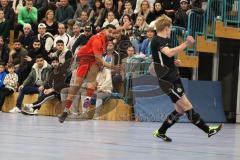 Lotto - Hallen - Bayerncup -  Saison 2022/2023 - FC Fatih Ingolstadt - SV Manching - Halbfinale -  Akif Abasikeles #11 rot Fatih - Foto: Meyer Jürgen