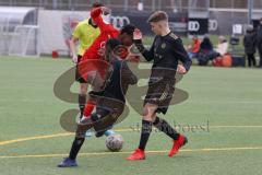 U 14 (C-Jun.) Förderliga BuLi/NLZ -  Saison 2021/2022 - FC Ingolstadt 04 - FC Bayern München -Der 3:0 Führungstreffer durch Elem Apemegno rot FCI - jubel - Foto: Meyer Jürgen