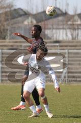 Bayernliga Nord - Saison 2025/26 - FC Ingolstadt 04 II - SpVgg Bayern Hof - Donald Nduka (Nr.27 - FC Ingolstadt II) - Hüseyin Durkan weiss Bayern Hof  - Foto: Meyer Jürgen