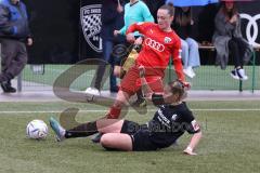 2. Fußball-Liga - Frauen - Saison 2022/2023 - FC Ingolstadt 04 - SC Freiburg II - Vanessa Haim (Nr.13 - FCI Frauen) - Axtmann  Alina schwarz Freiburg - Foto: Meyer Jürgen