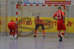 Lotto - Hallen - Bayerncup -  Saison 2022/2023 - FC Fatih Ingolstadt - FC Rockolding -  Alen Pataki rot Fatih schießt einen 6 Meter. - Jubel - Florian Wagner Torwart Rockolding - - Foto: Meyer Jürgen