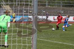 2. Frauen-Bundesliga Süd - Saison 2020/2021 - FC Ingolstadt 04 - SG 1899 Hoffenheim II - Haim Vanessa (#13 FCI) - Hofmann Linatte blau Hoffenheim - Dick Laura Torwart Hoffenheim - Foto: Meyer Jürgen