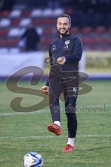 Toto-Pokal; 
Türkgücü München - FC Ingolstadt 04; David Kopacz (29, FCI) vor dem Spiel gut gelaunt
