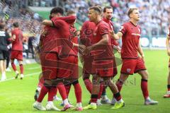 3. Liga; MSV Duisburg - FC Ingolstadt 04; Tor Jubel Treffer 0:1 Führung Davide Sekulovic (33, FCI) Yann Sturm (7, FCI) Max Besuschkow (17, FCI) Torwart Kai Eisele (25, FCI) Simon Lorenz (32, FCI) Marcel Costly (22, FCI)