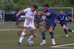 Freundschaftsspiel - Saison 2024/25 - FC Ingolstadt 04 II - TSV Rain/Lech  - Din Alajbegovic (Nr.20 - FCI U21) - Miskovic Marko blau links Rain/Lech - Foto: Meyer Jürgen