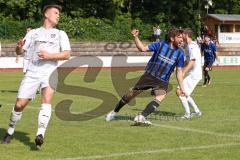 Kreisliga - Saison 2022/2023 - DJK Ingolstadt - SV Sandersdorf - Der 1:1 Ausgleichstreffer durch Manuel Recum blau Sandersdorf - jubel - Foto: Meyer Jürgen