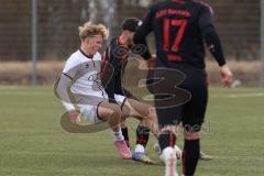 Freundschaftsspiel - Saison 2025/26 - FC Ingolstadt  II - ASV Neumarkt - Elias Schumm schwarz Neumarkt  - Patrick Bachmann (Nr.8 - FC Ingolstadt II) - Foto: Meyer Jürgen