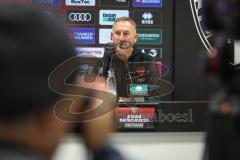 3. Liga - Saison 2026/27 - FC Ingolstadt 04 - SV Wehen Wiesbaden - Cheftrainer Achim Beierlorzer (FCI) in der Pressekonferenz nach dem Spiel - XXXXX - Foto: Meyer Jürgen