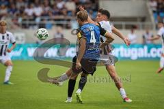 3. Liga - Saison 2026/27 - 1. FC Saarbrücken - FC Ingolstadt 04  - Emre Gül (Nr.5 - FCI) - Siemen Voet (Nr.4 - Saarbrücken) - Foto: Meyer Jürgen