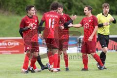 Kreisklasse - Saison 2023/24 - SV Zuchering - TSV Baar/Ebenhausen -  Der 1:0 Führungstreffer durch Leander Friedl rot Zuchering - jubel  - Foto: Meyer Jürgen