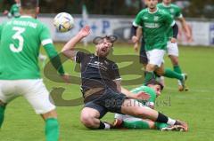 2023_10_21 - Kreisliga - Saison 2023/24 - FC Gerolfing - FC Fatih Ingolstadt - Anastasios Porfyriadis grün Gerolfing - Roin Koblianidze schwarz Fatih - Foto: Meyer Jürgen