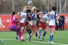 2. Bundesliga Frauen - Saison 2023/24 - FC Ingolstadt 04 Frauen - HSV Fr.1 - Nina Penzkofer (Nr.29 - FCI) - Reininger Pija (Nr.21 - FCI) - Naward Lela-Celin Torwart HSV - Foto: Meyer Jürgen