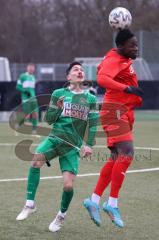 Freundschaftsspiel - Saison 2022/2023 - FC Ingolstadt 04 - VFB Eichstätt - Madougou  Ibrahim (Nr.9 - Fc Ingolstadt 04 II) - Fries Jonas grün Eichstätt. - Foto: Meyer Jürgen