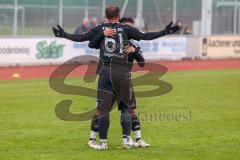 Kreisliga - Saison 2022/2023 - DJK Ingolstadt - Türk.SV Ingolstadt - Ibrahim Sahin schwarz Türk SV mit dem 0:1 Führungstreffer - jubel - Melih Soysal schwarz #52 Türk SV -  - Foto: Meyer Jürgen