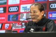 3. Liga; FC Ingolstadt 04 - Würzburger Kickers; nach dem Spiel Pressekonferenz Interview Cheftrainerin Sabrina Wittmann (FCI)
